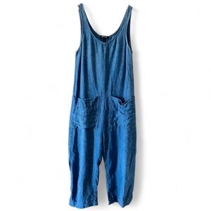 Ilana Kohn Blue Linen Jumpsuit